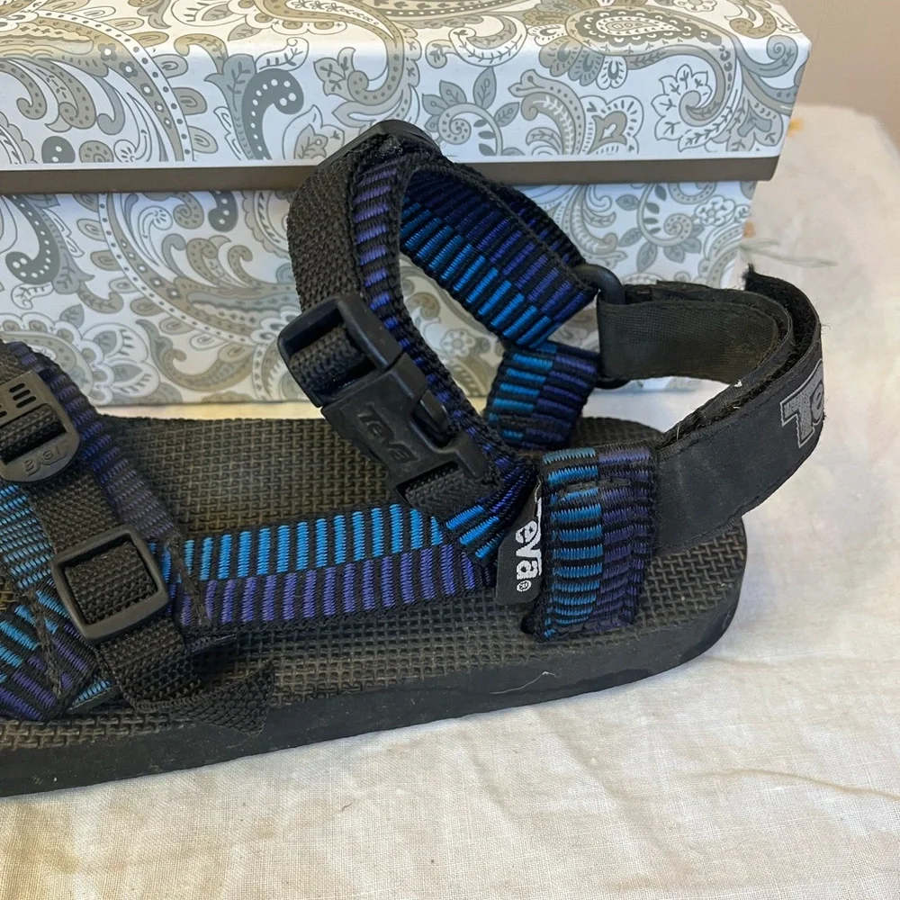 Teva Vintage Pterodactyl Strap Waterproof Sandals Adjustable Athletic Blue